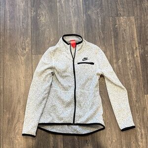 Nike Women's Light Gray Utility Jacket / Sweatshirt / Zip Up Jacket - Size Small